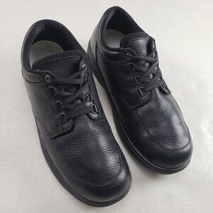 Orthofeet Avery Island 410 Shoe Men 11.5 D Black Leather Lace Up Comfort Sneaker